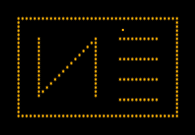 Dot Racer game screenshot for Commodore PET